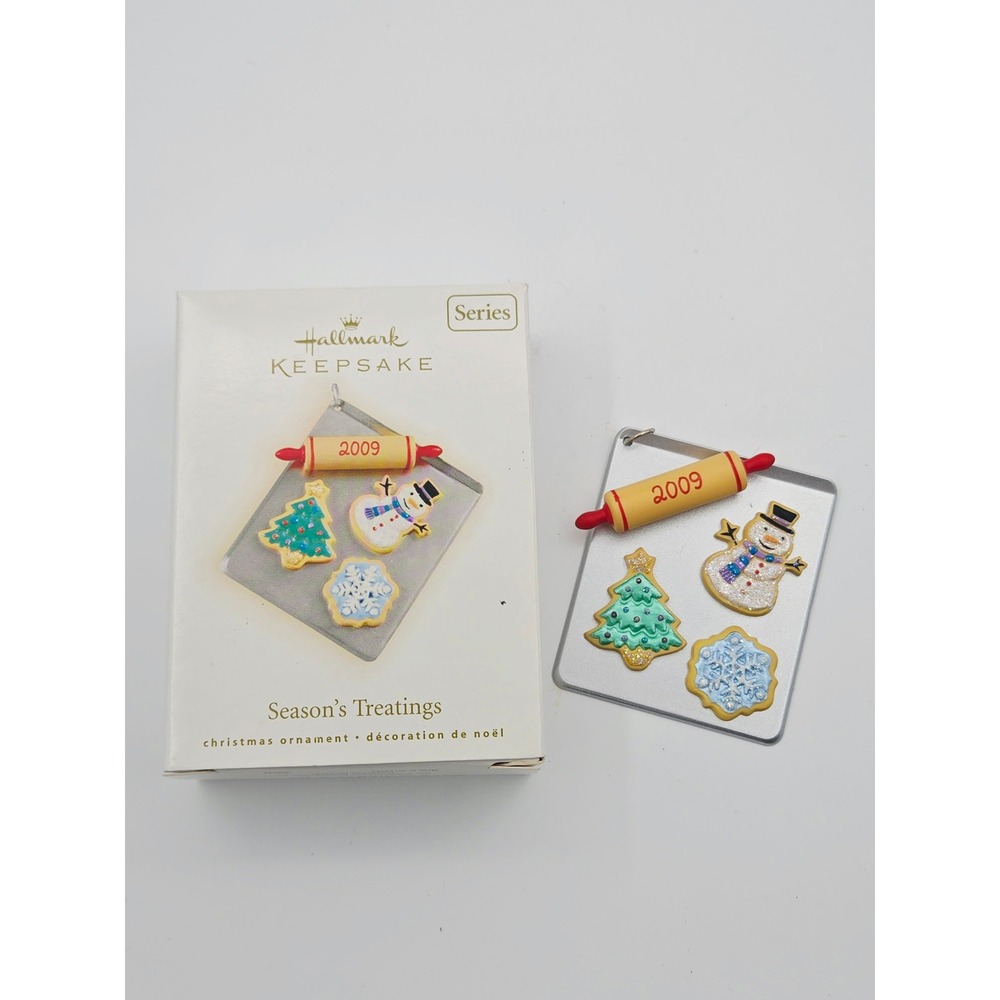 Hallmark Keepsake Season's Treatings 2009 Christmas Metal Ornament 1st in Series